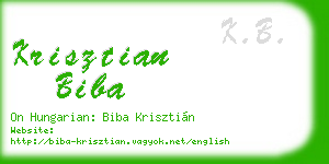 krisztian biba business card
